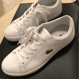 White Lacoste sneakers